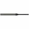 Harvey Tool 0.0750 in. 1.9 mm Cutter dia. x 0.2250 in. x 3/4 Reach Carbide Square End Mill, 4 Flutes 846175-C3